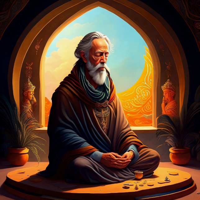 Alan assiste a um Impressão meditante, Papel Poste (Criador carregado)