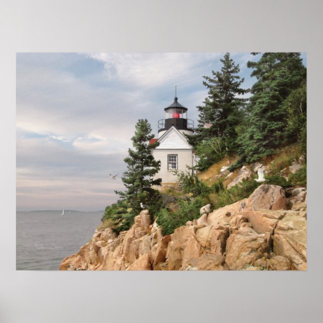 Alan Giana "Bass Harbor Head Light" Poster (Frente)