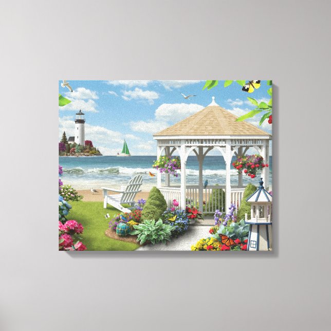 Alan Giana "Gazebo by the Sea" Canvas Print (Frente)