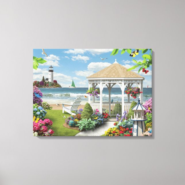 Alan Giana "Gazebo by the Sea" Canvas Print (Frente)