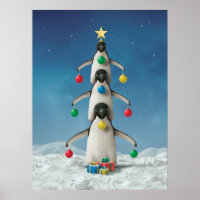 Alan Giana "Oh Penguin Tree" Poster