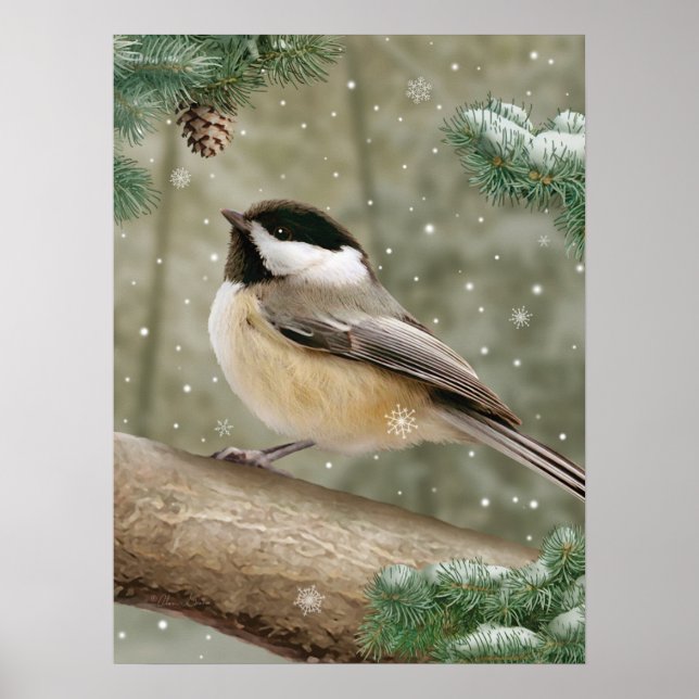 Alan Giana "Winter Chickadee" Poster (Frente)
