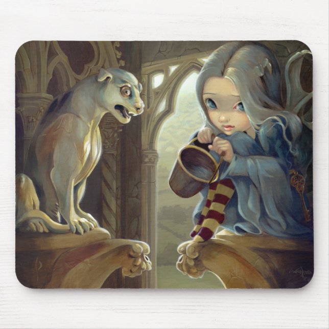 "Alannah e a gárgula" Mousepad (Frente)