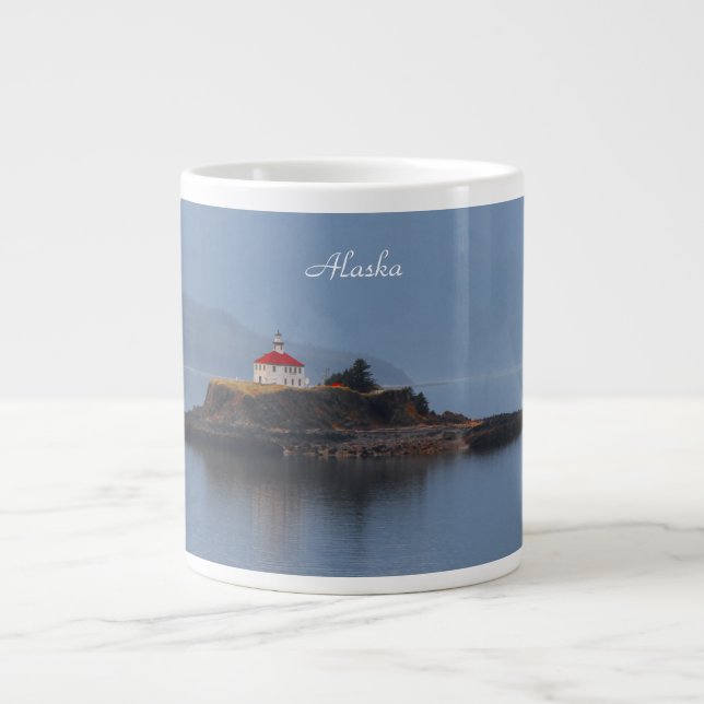 Alasca, farol, ilha, fotografia, caneca (Frente)