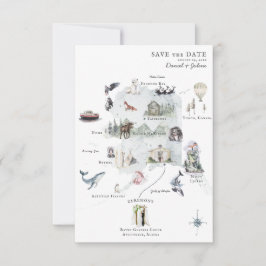 Alasca | Mapa do Itinerário do Casamento no Destin