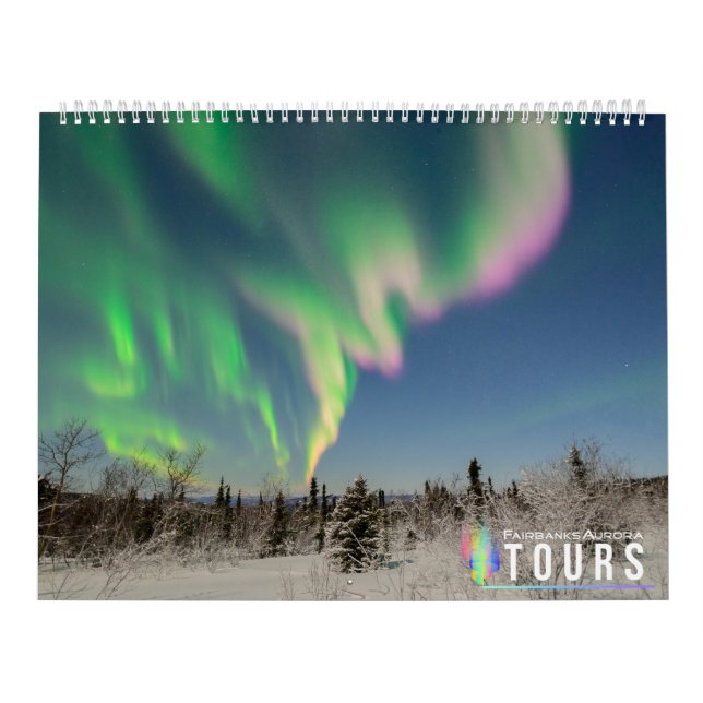 Alaska Aurora Calendário por Fairbanks Aurora Tour (Capa)