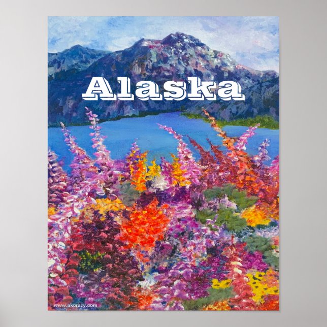 Alaska Fireweed Matt Poster (Frente)