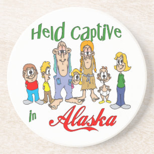 Alaska Funny Trailer Park Sandstone Porta copos