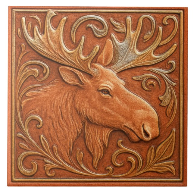 Alaska Moose - Azulejo cerâmico (Frente)