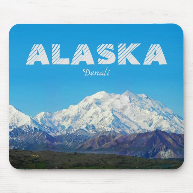 Alaska Mousepad Lembrança Presente Montanha Denali (Frente)