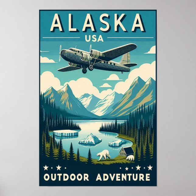 Alaska Outdoor Adventure Poster (Frente)