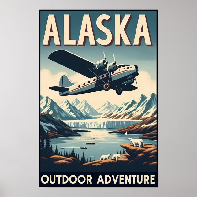 Alaska Outdoor Adventure Poster (Frente)