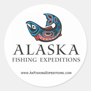 Alaska que pesca a etiqueta de Expedtions