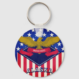 Alaska USA Flag Chaveiro