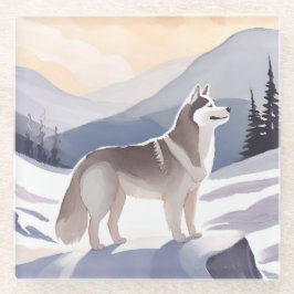 Alaskan Husky | Dog Mountain Watercolor