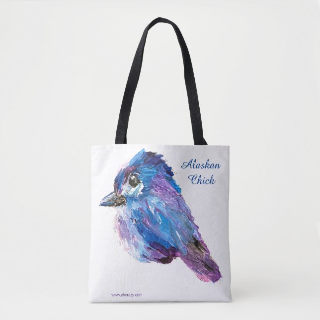 Alaskan Pintinho Tote Bag_Fall Fireweed em ba (Frente)
