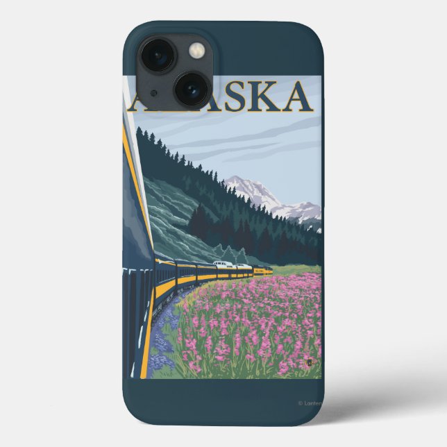 AlaskaRailroad e viagens vintage do Fireweed (Verso)