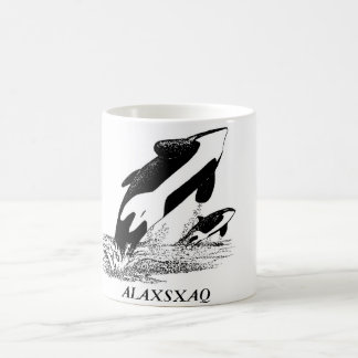 ALAXSXAQ - Caneca de café - gráfico da orca