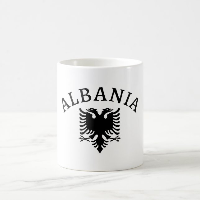 Albânia e águia da bandeira - canecas (Centro)