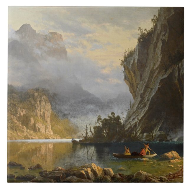 Albert Bierstadt - Indianos Pescar Lança (Frente)