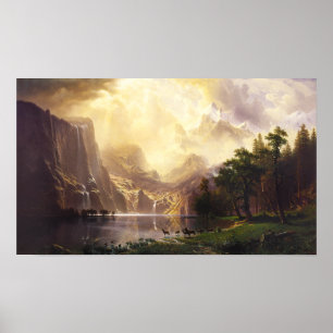 Albert Bierstadt Na Poster Das Montanhas