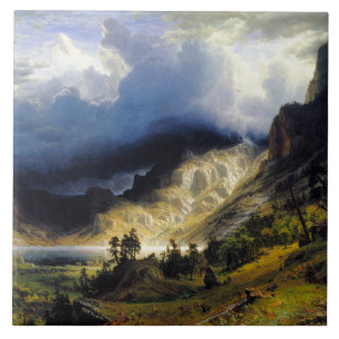 Albert Bierstadt Uma Tempestade nas Montanhas Roch