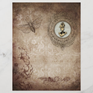 Álbum de recortes do Victorian & papel