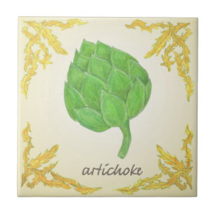 alcachofra com design clássico de folhas