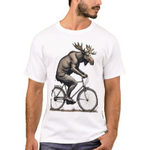 Alce em Movimento - Camisa T Bicicleta Quirky 4
