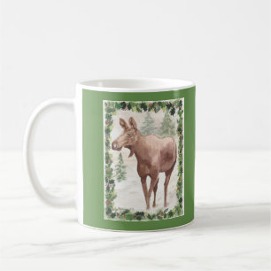 Alces clássicos do Natal da caneca