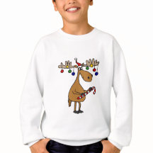 Alces do Natal do divertimento com bastão e