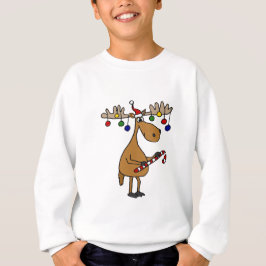 Alces do Natal do divertimento com bastão e