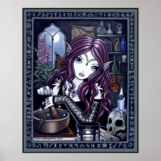 Alchemist Magic Workshop Fantasy Poster (Frente)