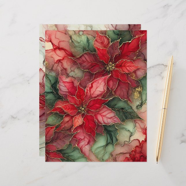 Álcool Festivo Clássico Poinsetos (Frente/Verso In Situ)