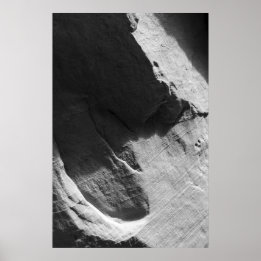 Alcove Sandstone Black and White Photo Poster