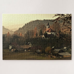 Aldeia de outono de Quebra-cabeça de Jigsaw realm