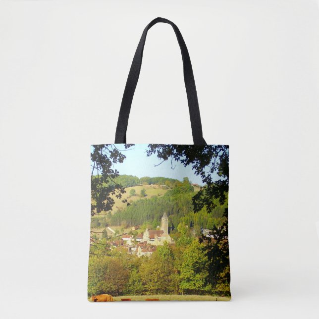 Aldeia de Plazac por toda a Impressão Tote Bag (Frente)
