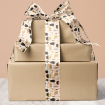 Aldeia do Urso de Natal em rosa, preto e Dourado