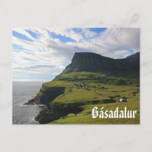 Aldeia faroense de Gásadalur: Cartão Postal