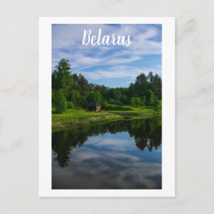 Aldeia Rural Cabana Floresta Belarus Cartão Postal