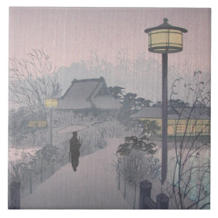 Aldeia Shinobazu de Chuva Noturna Roxa Púrpura Fe