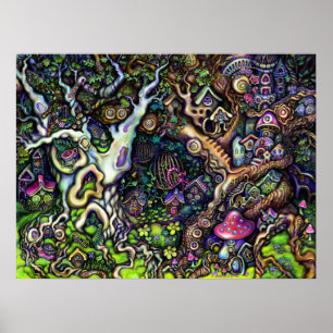 Aldeias de Fada Árvores Marianne O Art Impressão