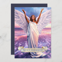 Alegra-te! Jesus é Risen. Cartões de Páscoa Religi