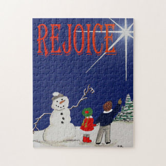 Alegra-te! Quebra-cabeça divertido. Jogo familiar.