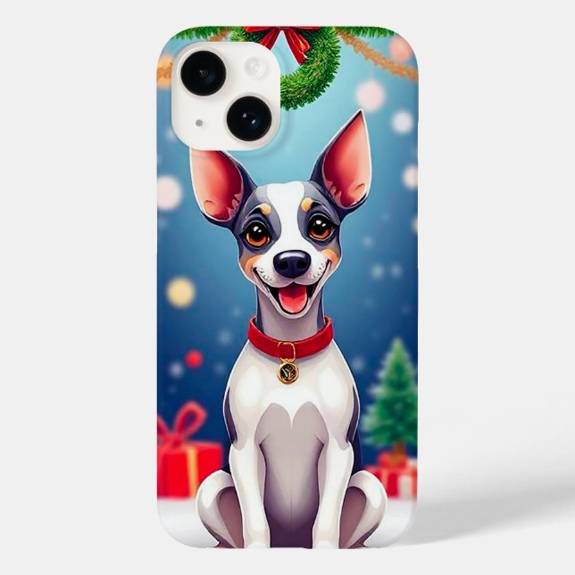 🎅🐶 Alegre Festa de Natal Cachorrinho de Desenho  (Verso)