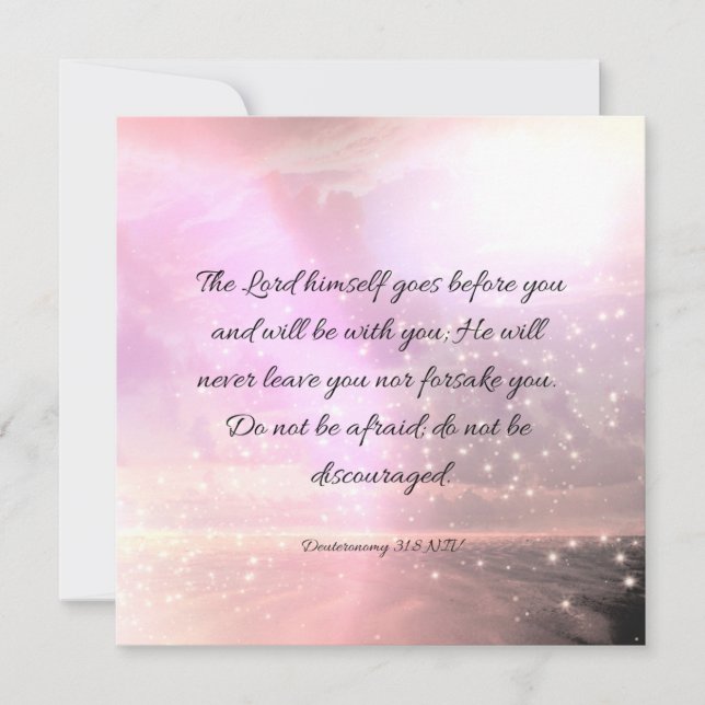 Alegre Versículo da Bíblia de Motivação Reconforta (Frente)