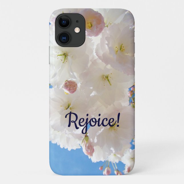 Alegrem-se! Capas de iPhone florais Flores Rosa Pr (Verso)