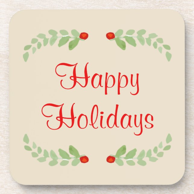 Alegres Porta-Copos de Férias de Natal (Frente)