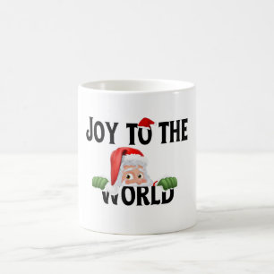 Alegria à Impressão de Arte do Natal - canecas