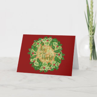 Alegria ao Cartão de Natal Personalizado Mundial